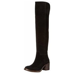 LUCKY BRAND RATANN BLACK SUEDE OVER THE KNEE
